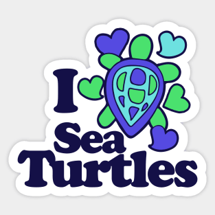 I love sea turtles Sticker